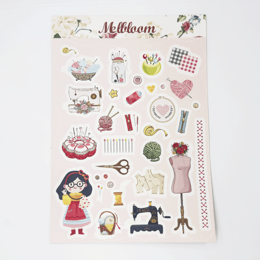 Sewing Sticker Sheet A5 size, FREE Shipping