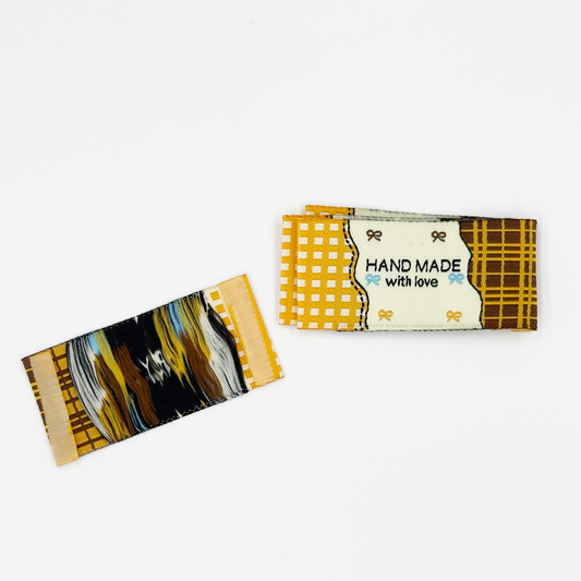 Handmade Yellow Woven Labels