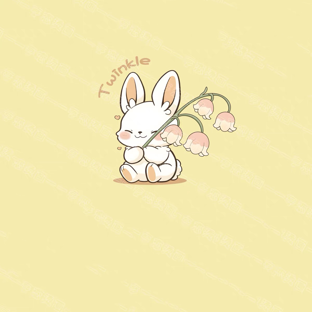 Cute Rabbit Iron On DTF Transfer