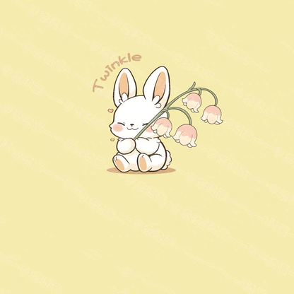 Cute Rabbit Iron On DTF Transfer