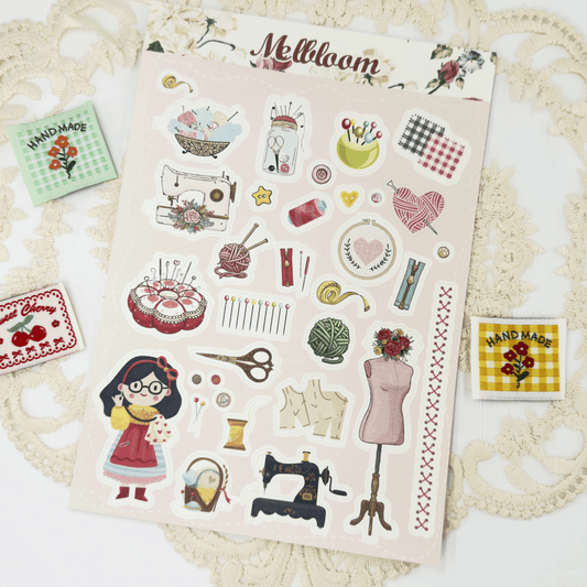 Sewing Sticker Sheet A5 size, FREE Shipping