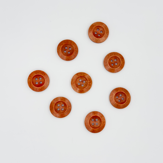 Natural Wood Buttons, Brown, 4-Hole,  10PCS