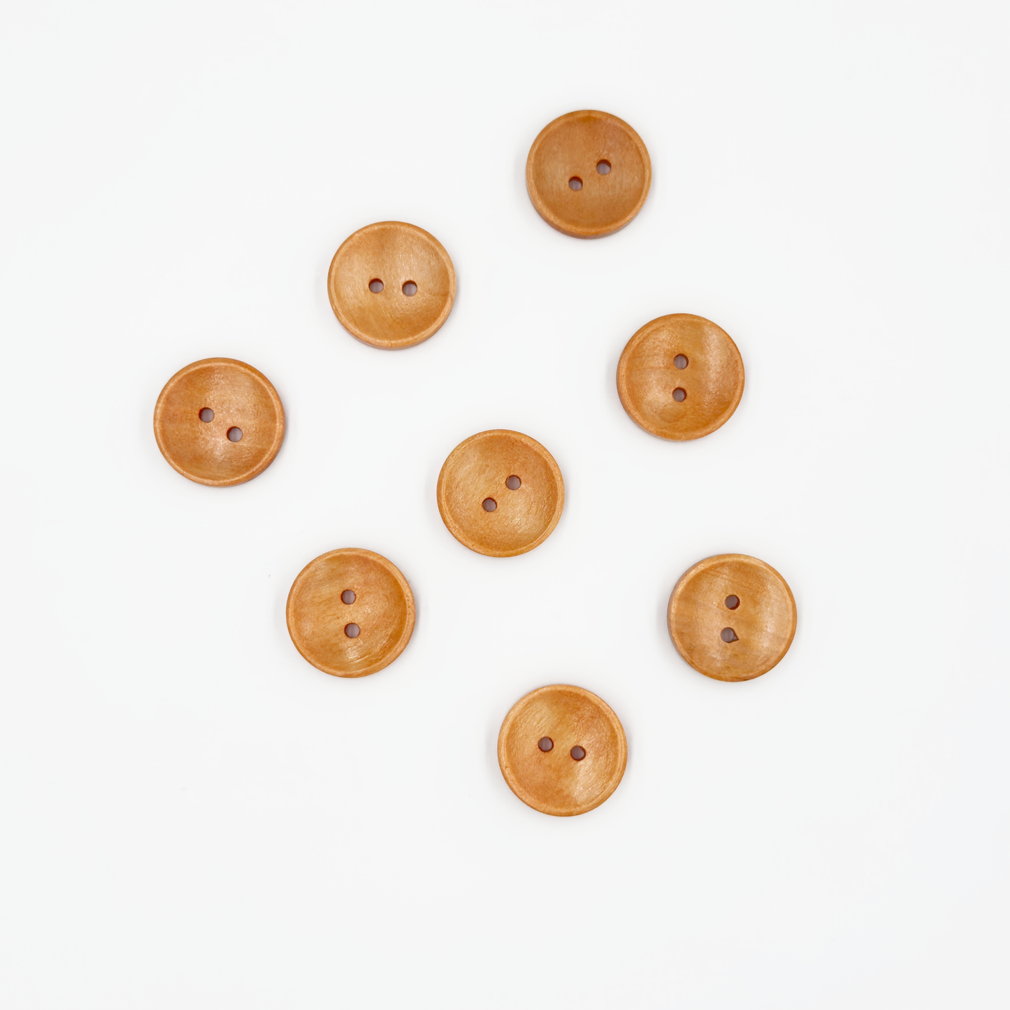 Natural Wood Buttons, Light Brown, 2-Hole,  10PCS