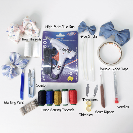 Hair Bow Hair Accessory Making Toolkit - 11 Craft Essentials