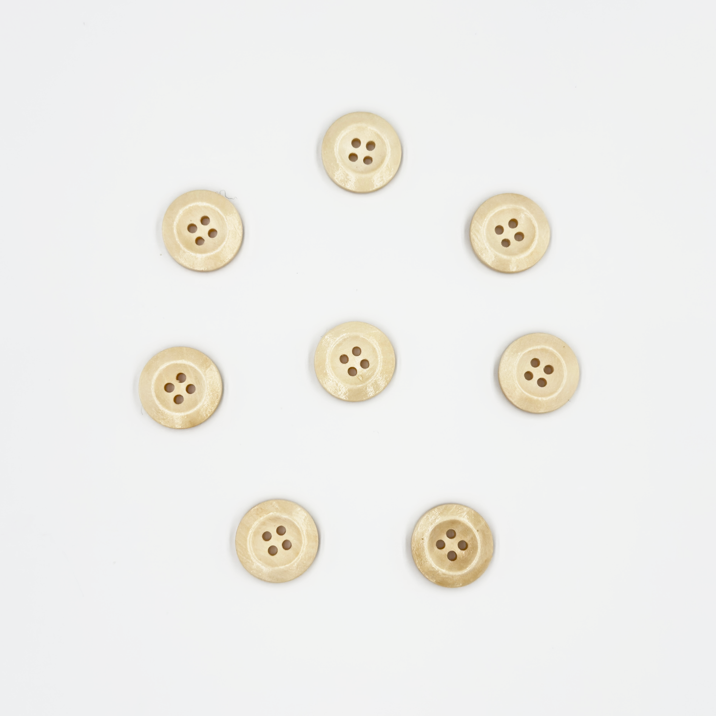 Natural Wood Buttons, Ivory, 4-Hole,  10PCS