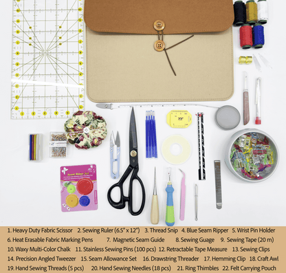 Beginner Sewing Tool Kit - 22 Sewing Essentials
