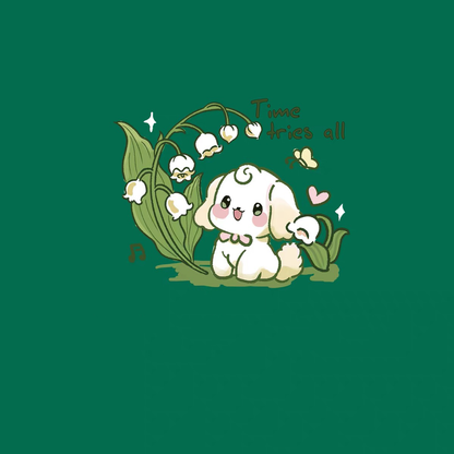 Happy Puppy Iron On DTF Transfer