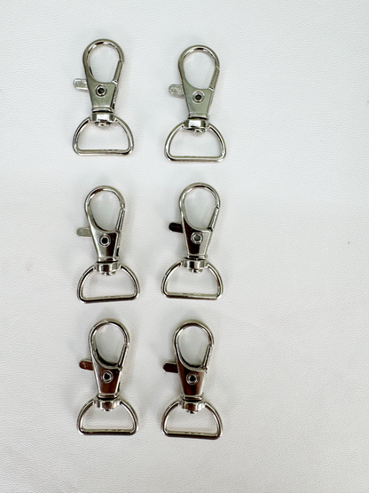 Swivel Lobster Clasp with D Ring l 6PCS