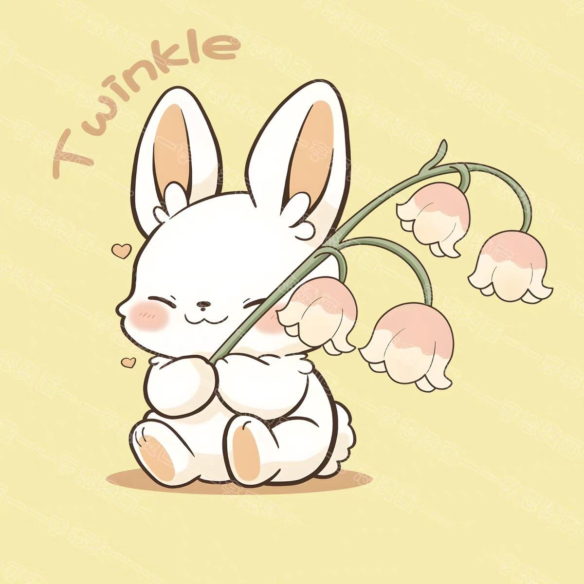 Cute Rabbit Iron On DTF Transfer