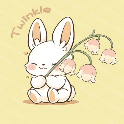 Cute Rabbit Iron On DTF Transfer