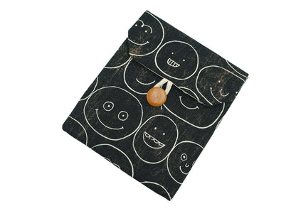 Black Smiling Faces Kindle Sleeve