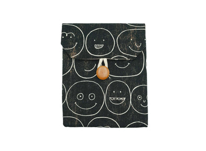 Black Smiling Faces Kindle Sleeve