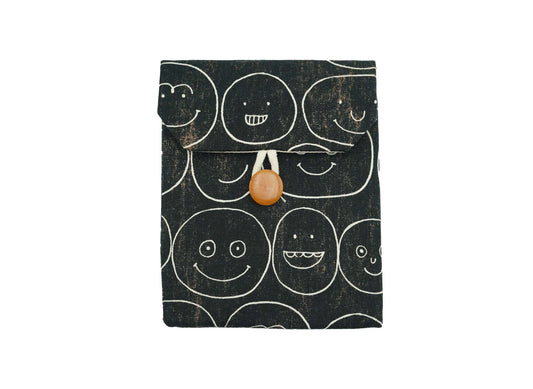 Black Smiling Faces Kindle Sleeve