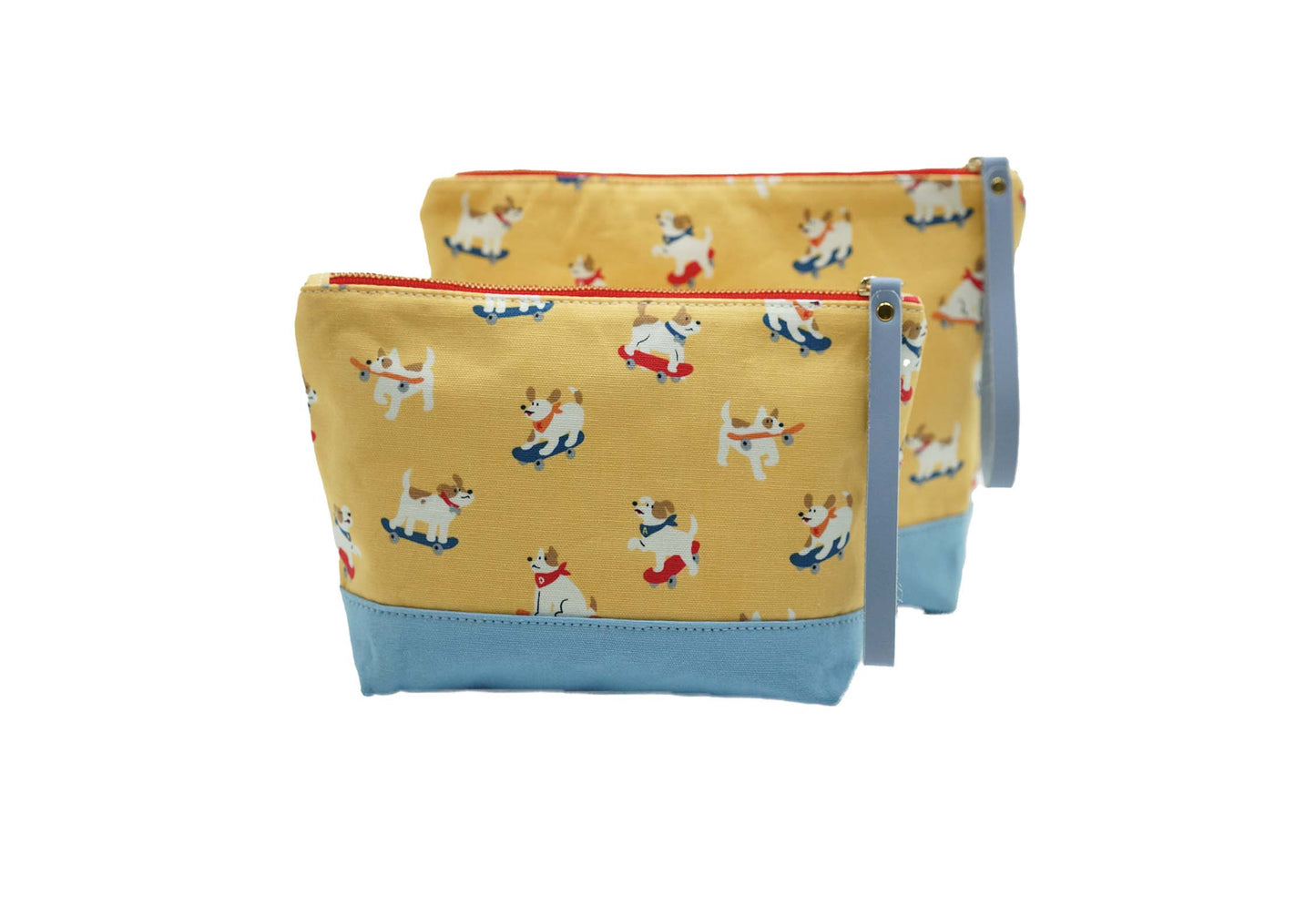 Skating Dog Zipper Bag, Make-Up Bag