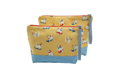 Skating Dog Zipper Bag, Make-Up Bag
