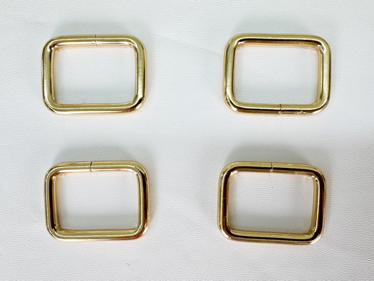 1'' Gold Rectangle Ring l 4 PCS
