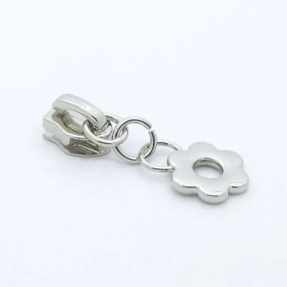 Round Petal Zipper Pulls for Nylon Zipper Tape 4PCS