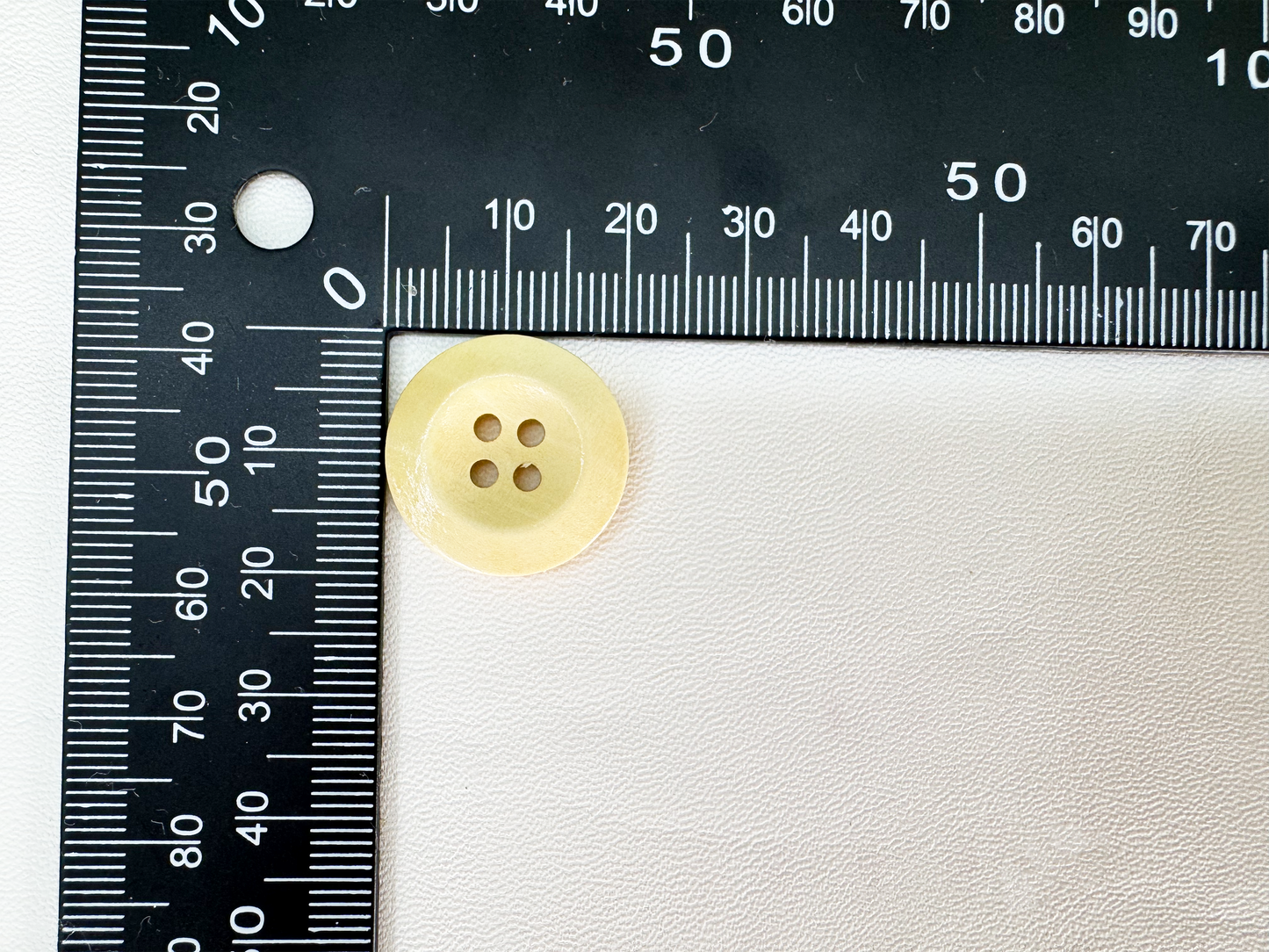 Natural Wood Buttons, Ivory, 4-Hole,  10PCS