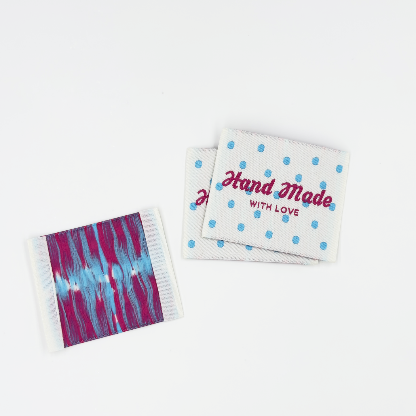Blue Dot Woven Labels