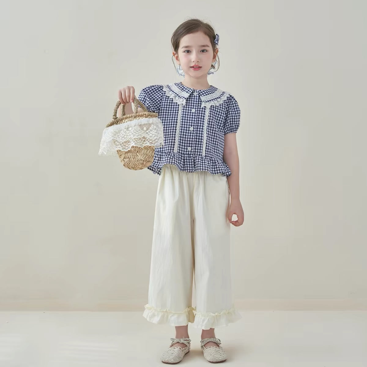 Rosie Ruffle Trim Pants Pre-Cut Kraft Paper Pattern