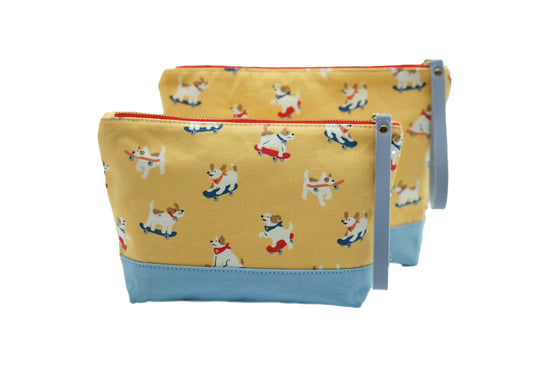 Skating Dog Zipper Bag, Make-Up Bag