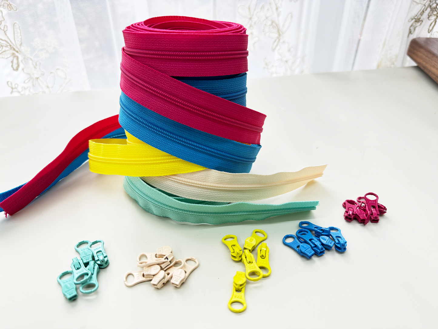YKK Size 3 Nylon Coil Zipper Pulls 8 PCS