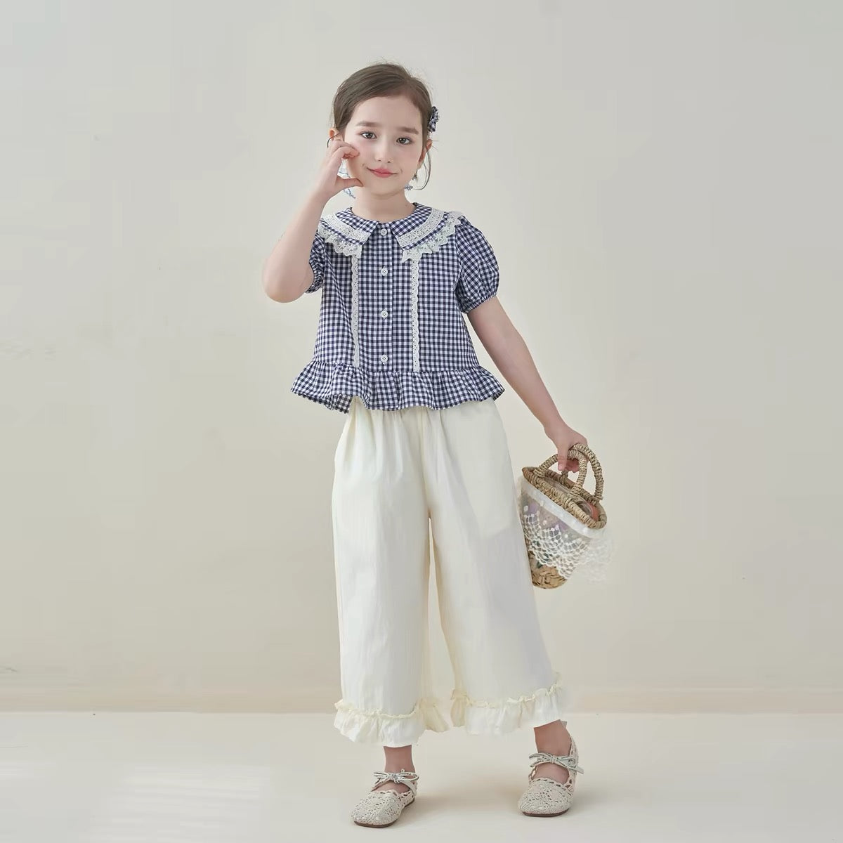 Rosie Ruffle Trim Pants Pre-Cut Kraft Paper Pattern
