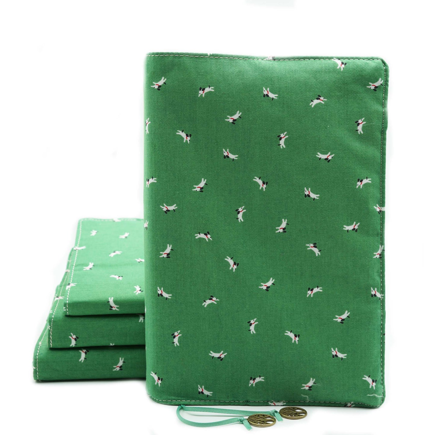 Happy Dog Fabric Book Cover