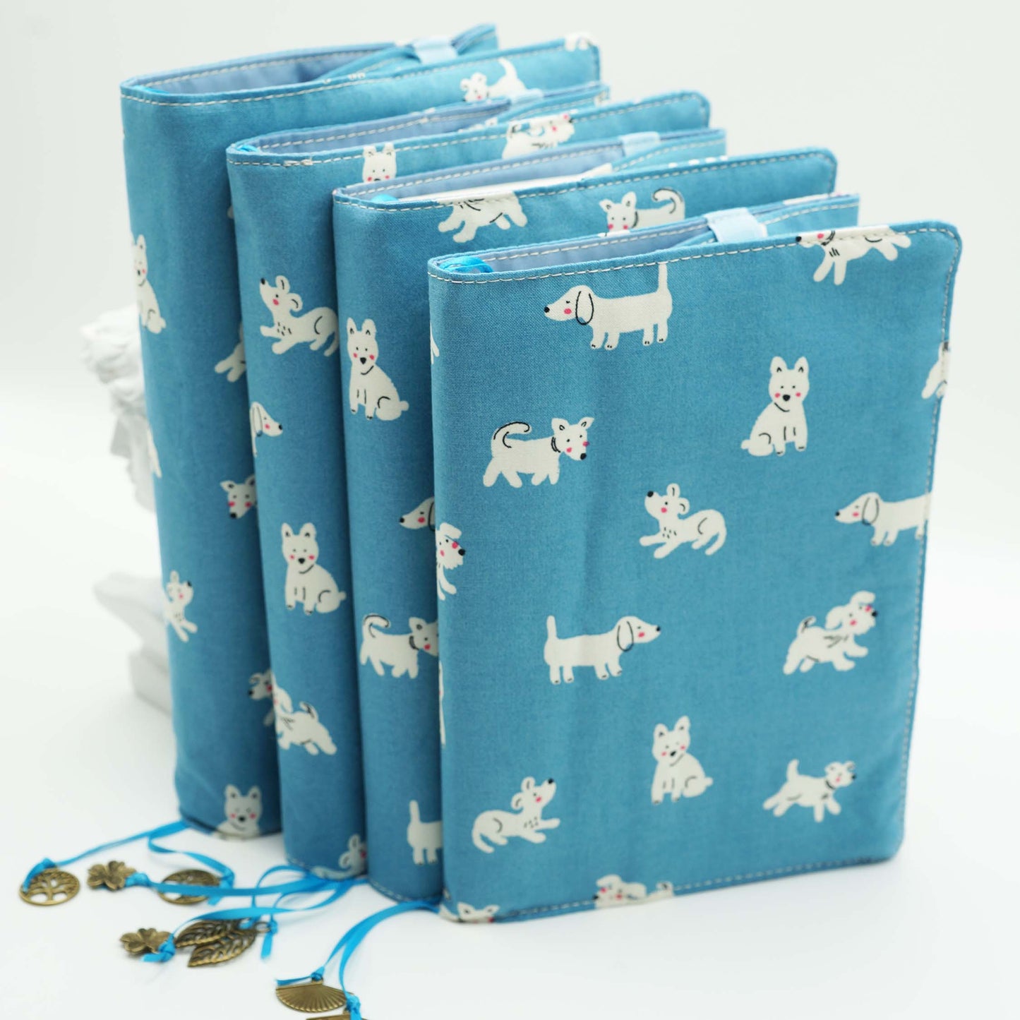 Shy Dog Fabric Book Cover