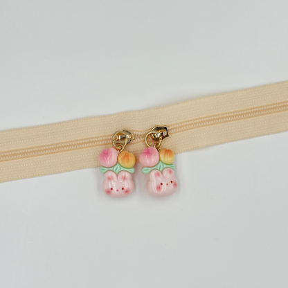 Cute Rabbit Zipper Pulls 4PCS