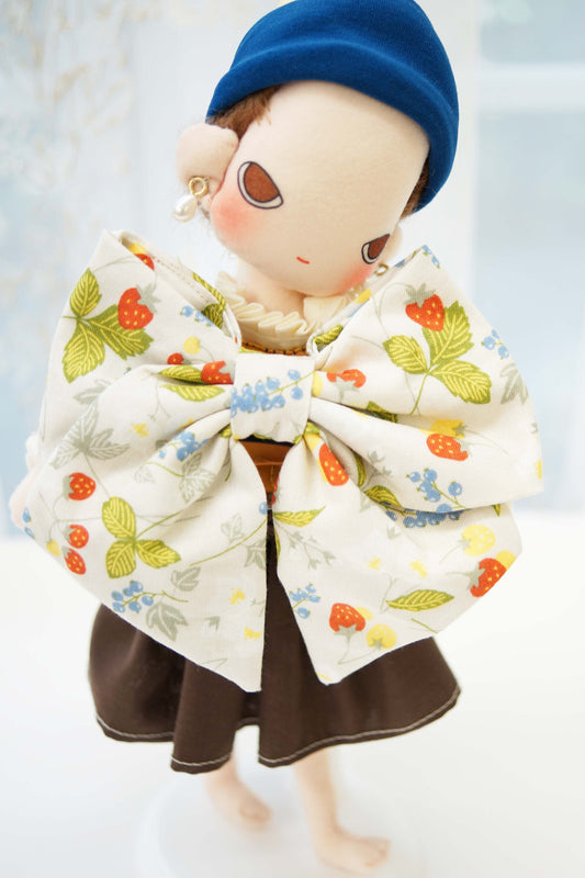 Strawberry Fabric Hair Bow