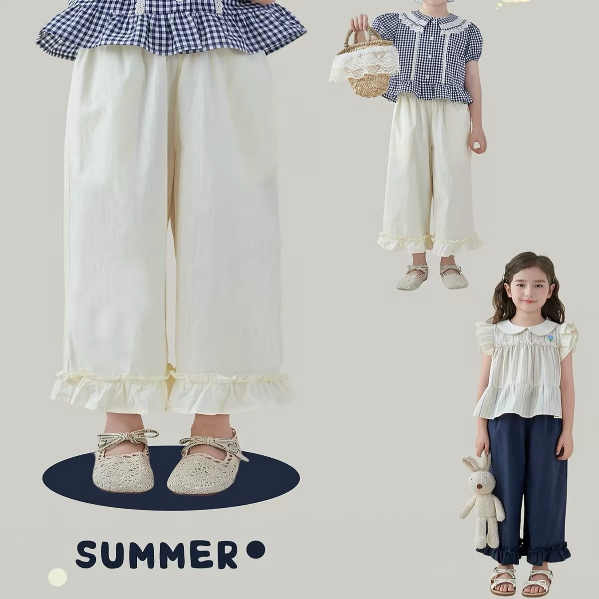 Rosie Ruffle Trim Pants Pre-Cut Kraft Paper Pattern