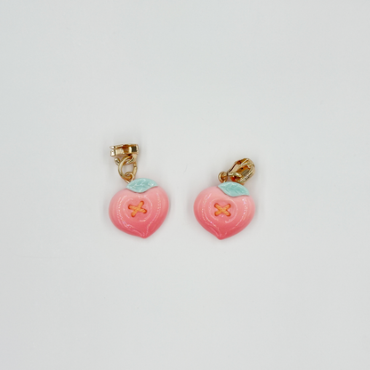 Peach Zipper Pulls 4PCS