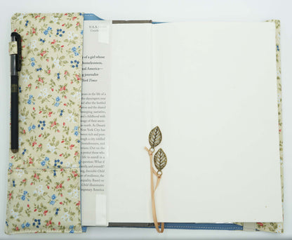 Retro Flower Fabric Book Cover
