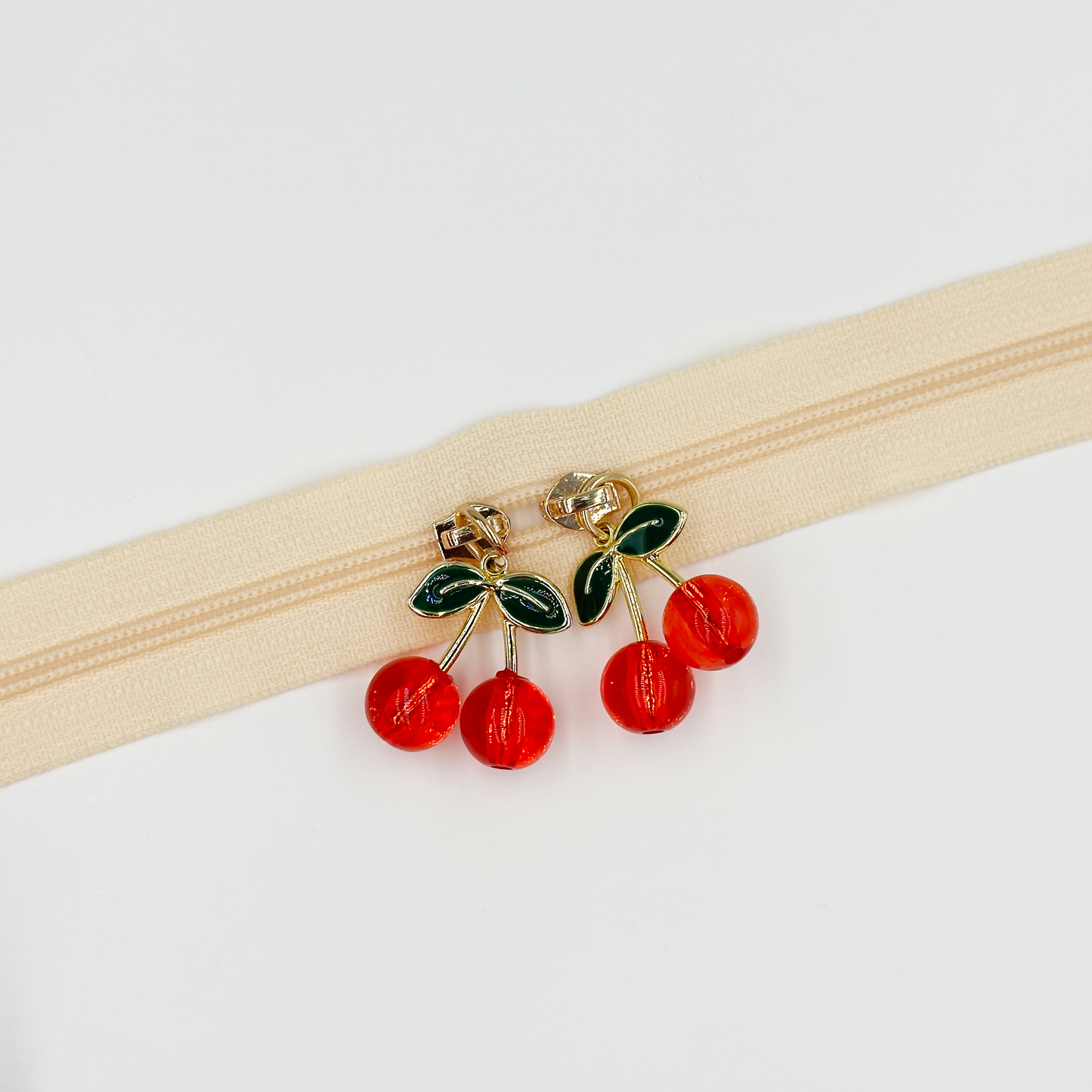 Cherry Zipper Pulls 4PCS
