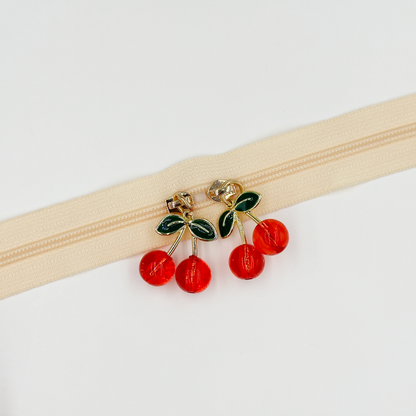 Cherry Zipper Pulls 4PCS
