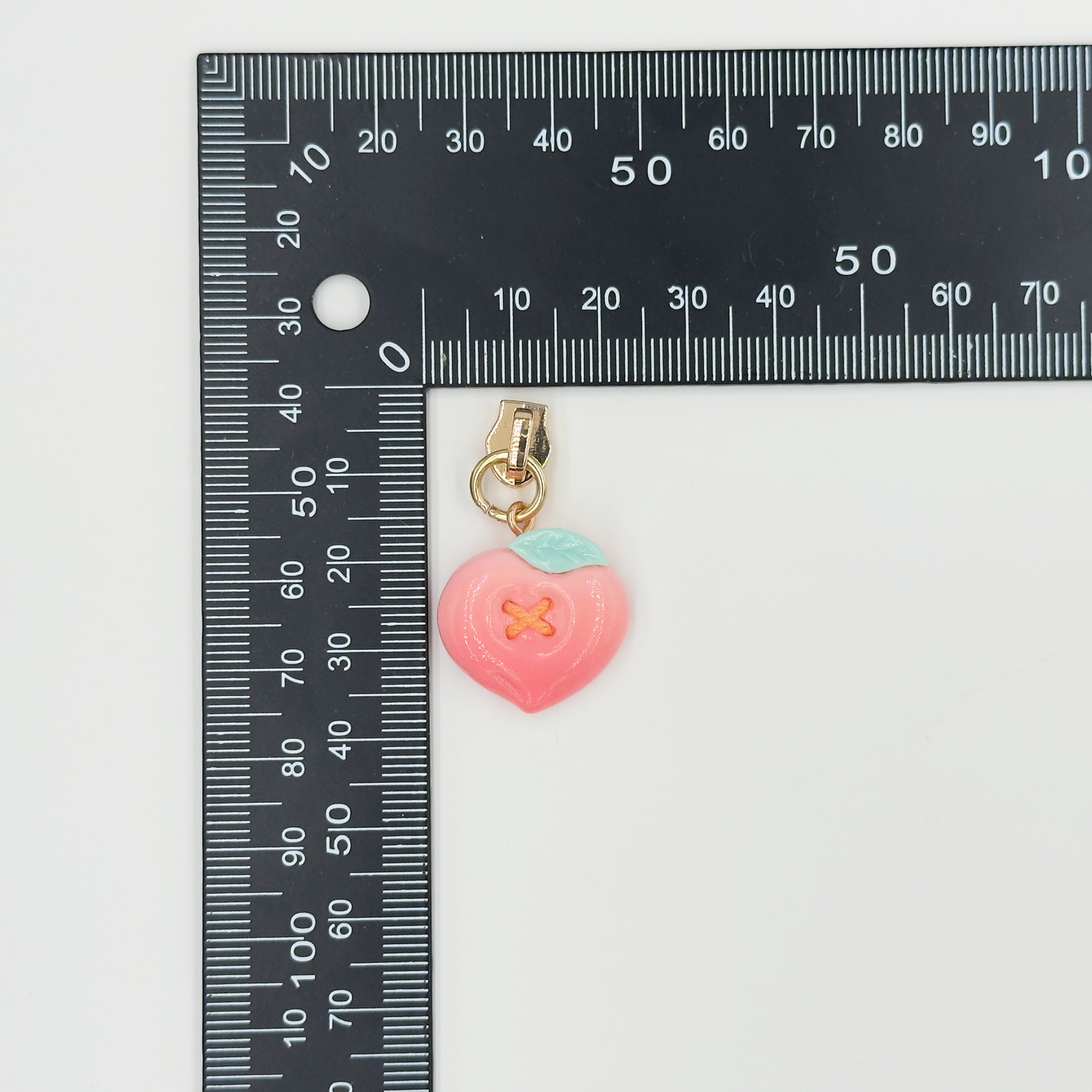 Peach Zipper Pulls 4PCS