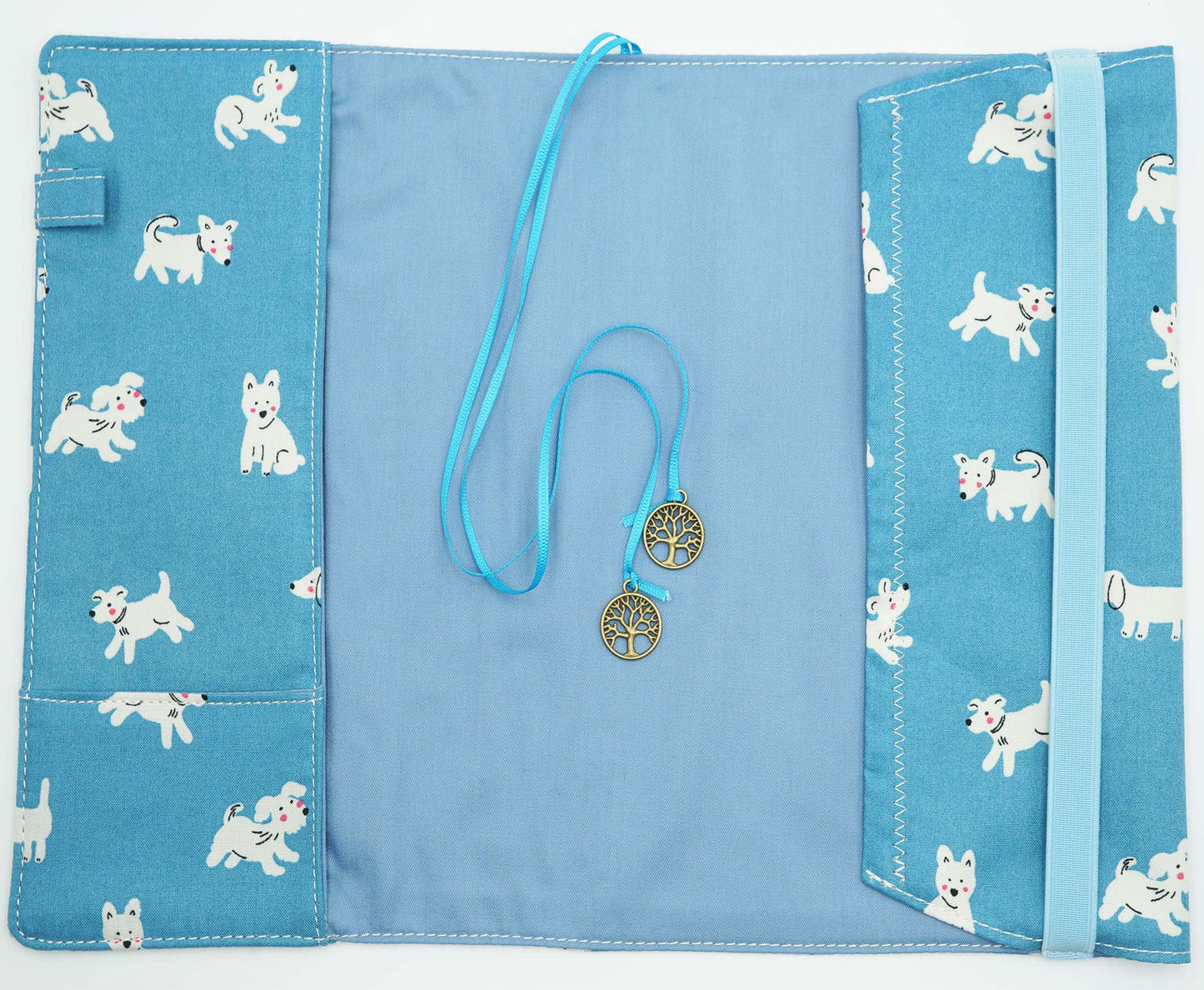 Shy Dog Fabric Book Cover