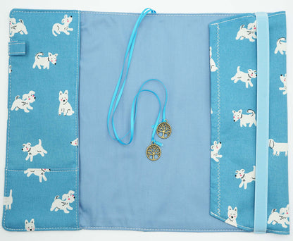 Shy Dog Fabric Book Cover