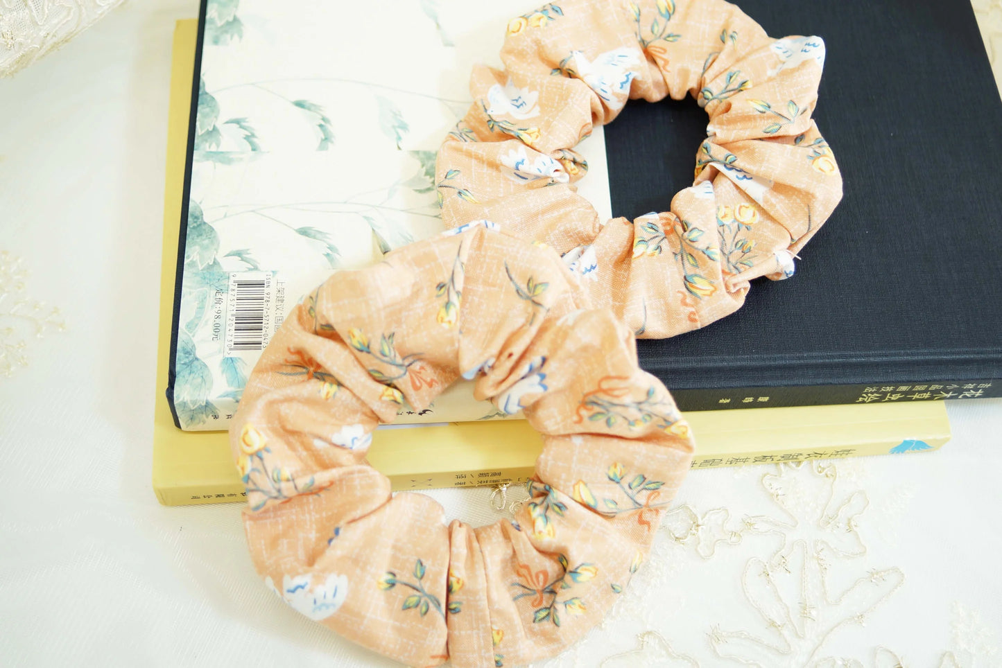 Vintage Rose Scrunchie