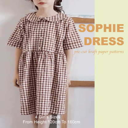 Sophie Dress Pre-Cut Kraft Paper Sewing Pattern