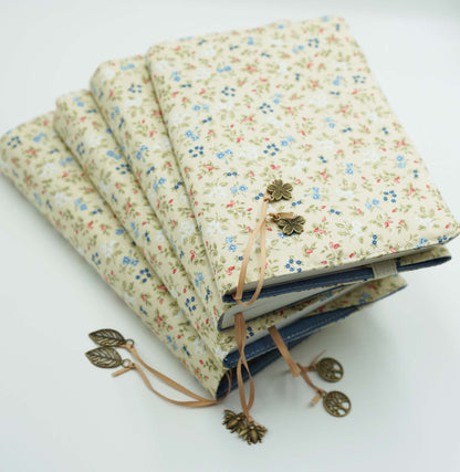 Retro Flower Fabric Book Cover