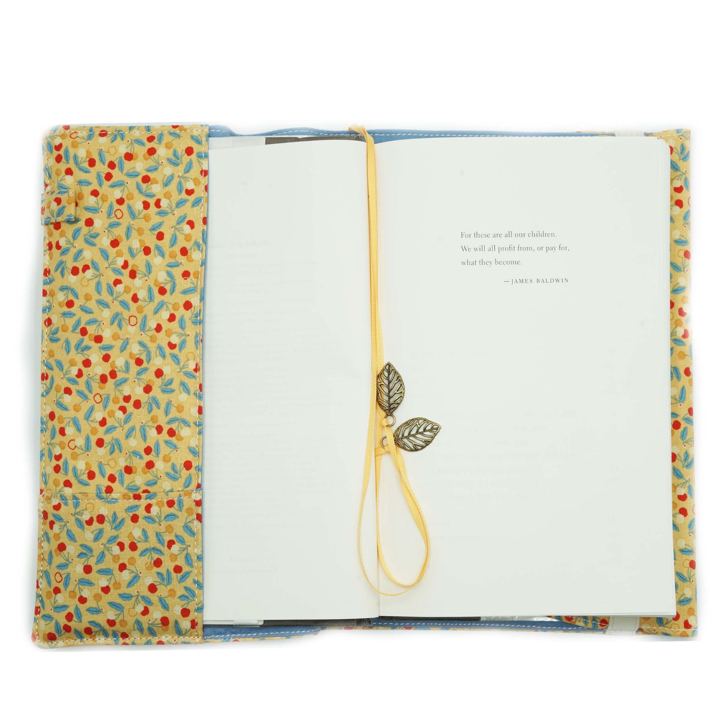 Cherry Bijou Fabric Book Cover