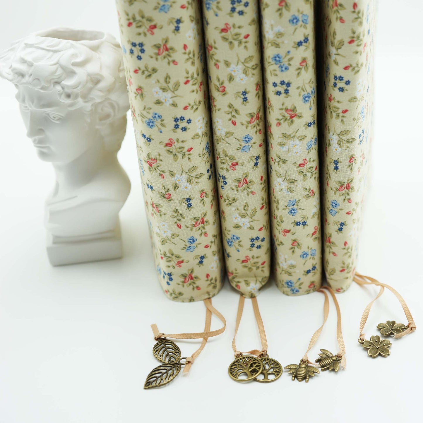 Retro Flower Fabric Book Cover