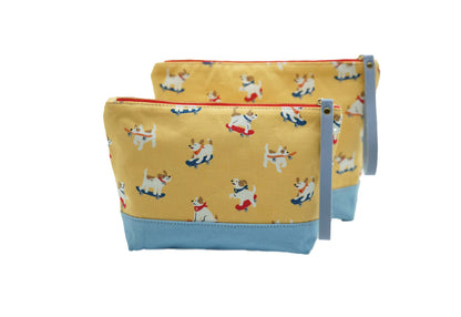 Skating Dog Zipper Bag, Make-Up Bag