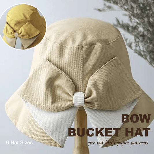 Back Bow Bucket Hat Pre-Cut Kraft Paper Pattern