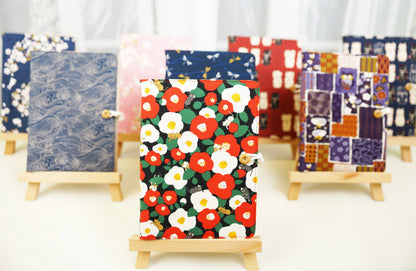 Cats Play in Flowers Fabric Planner, A6 A5 6-ring Refillable Journal