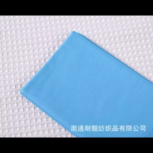 Cyan Blue Solid Cotton Fabric 63'' Wide