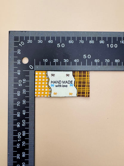 Handmade Yellow Woven Labels