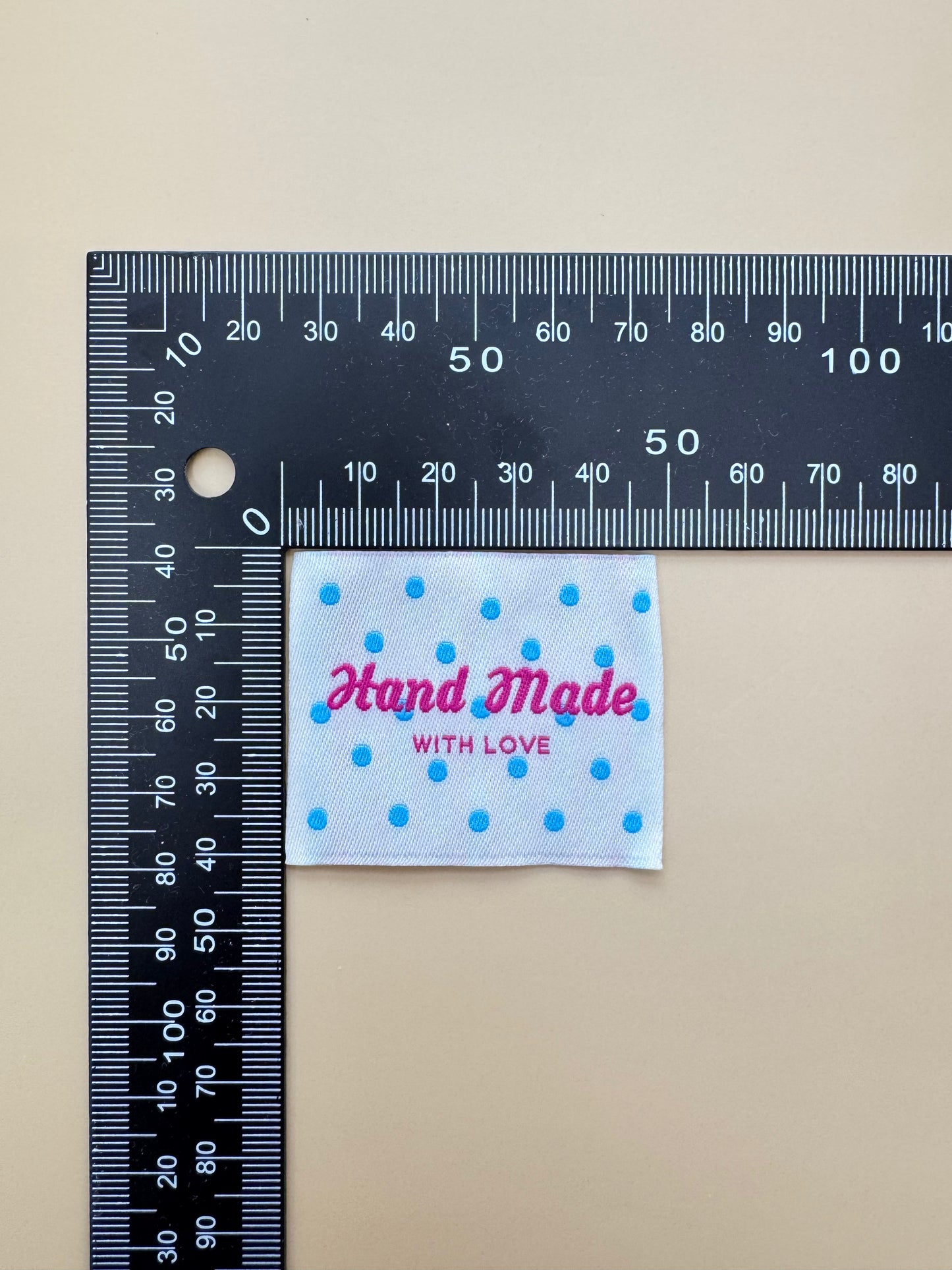 Blue Dot Woven Labels